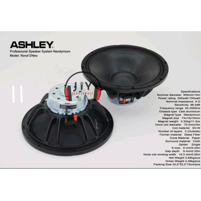 Speaker Neodymium Ashley 12 inch Nova 12 Neo Nova 12Neo Original