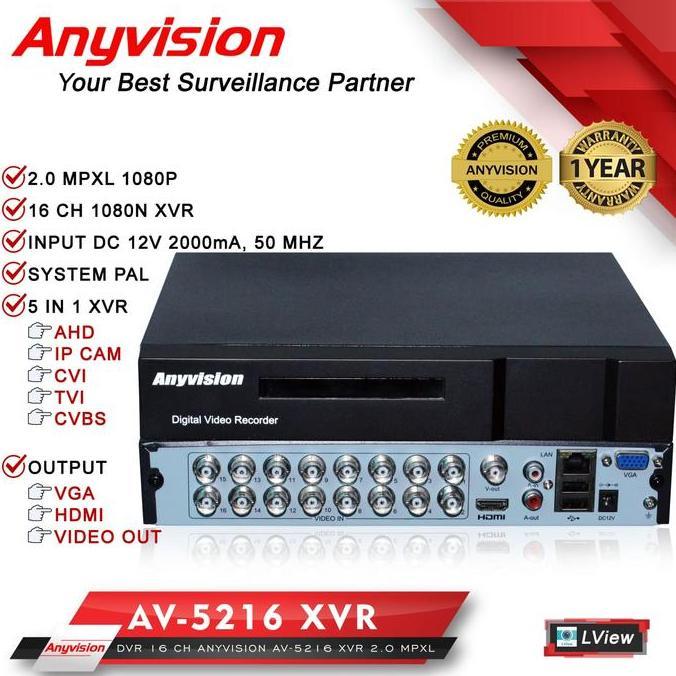 DVR AV-5216 XVR 16Channel AnyVision