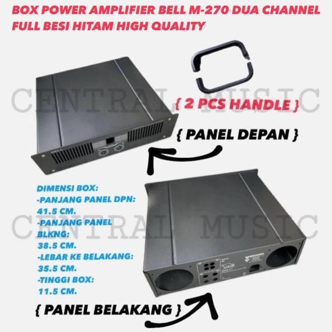 BOX POWER AMPLIFIER BELL M-270 2 CHANNEL FULL BESI HITAM HIGH QUALITY