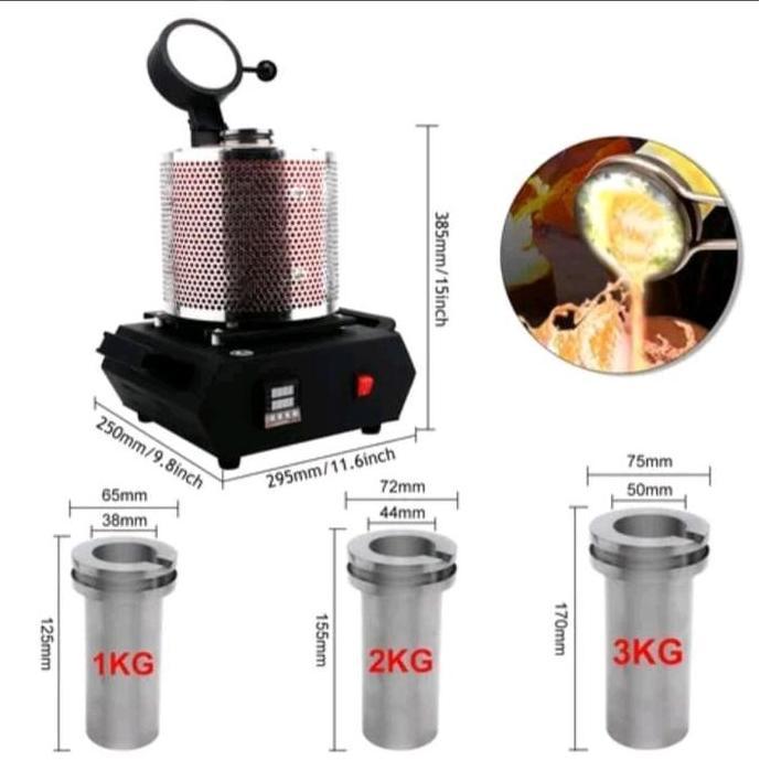 Ready Melting Furnace Alat Pelebur Emas,Timah,Tembaga,Perak / Alat Lebur Logam Listrik Emas,tembaga,