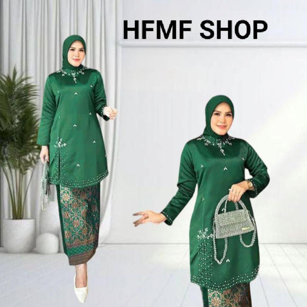 SETELAN KEBAYA KURUNG MELAYU TAFETA PAYET // KEBAYA KURUNG TAFETA PAYET // BAJU KURUNG TAFETA // BAJ