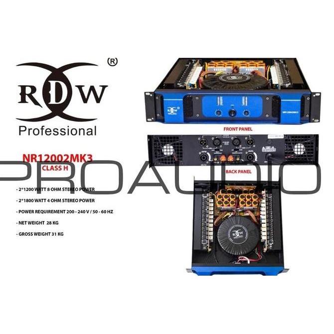 POWER AMPLIFIER NR12002MK3 / NR 12002 MK3 RDW PROFESSIONAL ORIGINAL