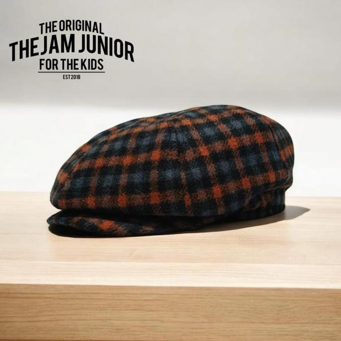 Thejam for the kids Topi anak pria wanita | Newsboy cap kids wool tweed - combinasi murah