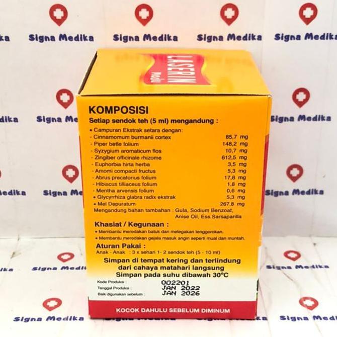 Ready stock Laserin Madu Sirup Box 30ml X 4 Botol - Obat Batuk Dan Pilek Anak murah