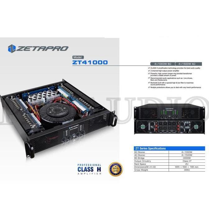 Power Ampli Amplifier ZETAPRO ZT41000 ZT 41000 Class H Original