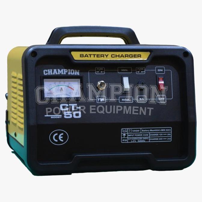 Grosir Charger Aki Mobil Motor 50 Ampere 12 - 24V Champion Ct50 Usa Technology / Battery Charger Aki