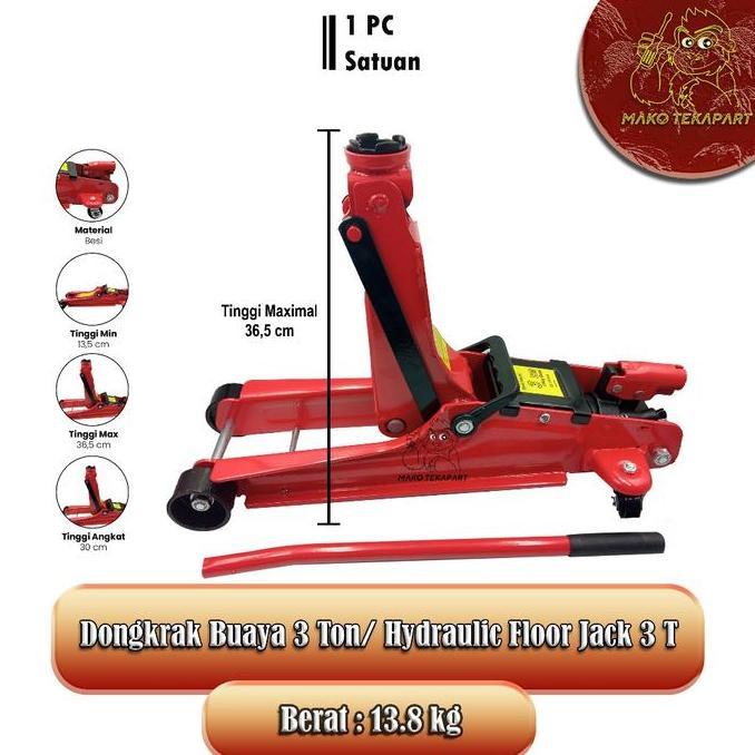 Murah [3 Ton] Dongkrak Buaya/Hydraulic Floor Jack 3 Ton