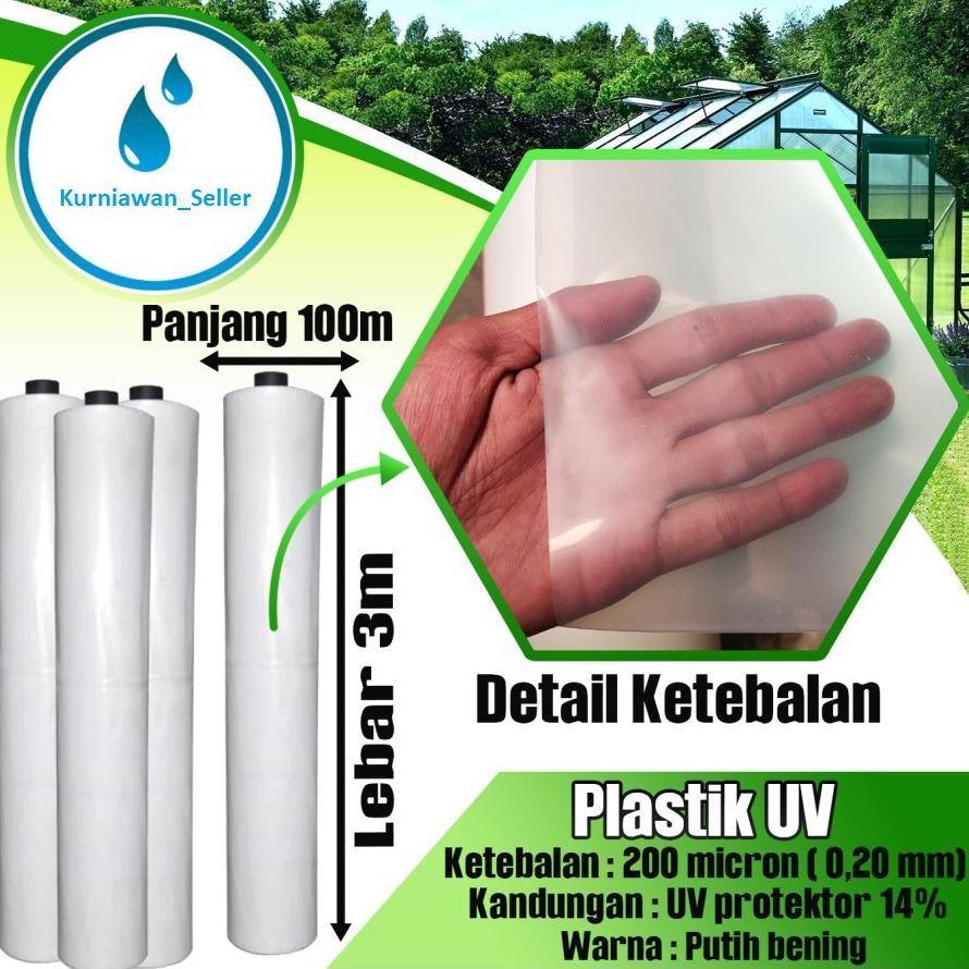 Promo Cod Plastik Uv 3 Meter 200 Micron - Plastik Grendhouse 14% - Plastik Tebal - Plastik Kolam Ika