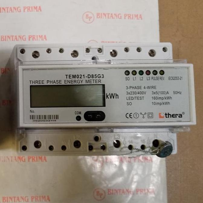 Promo KWH Meter / KWH Listrik Digital 3Phase 5(100)A TEM021-D85G3 Thera Diskon