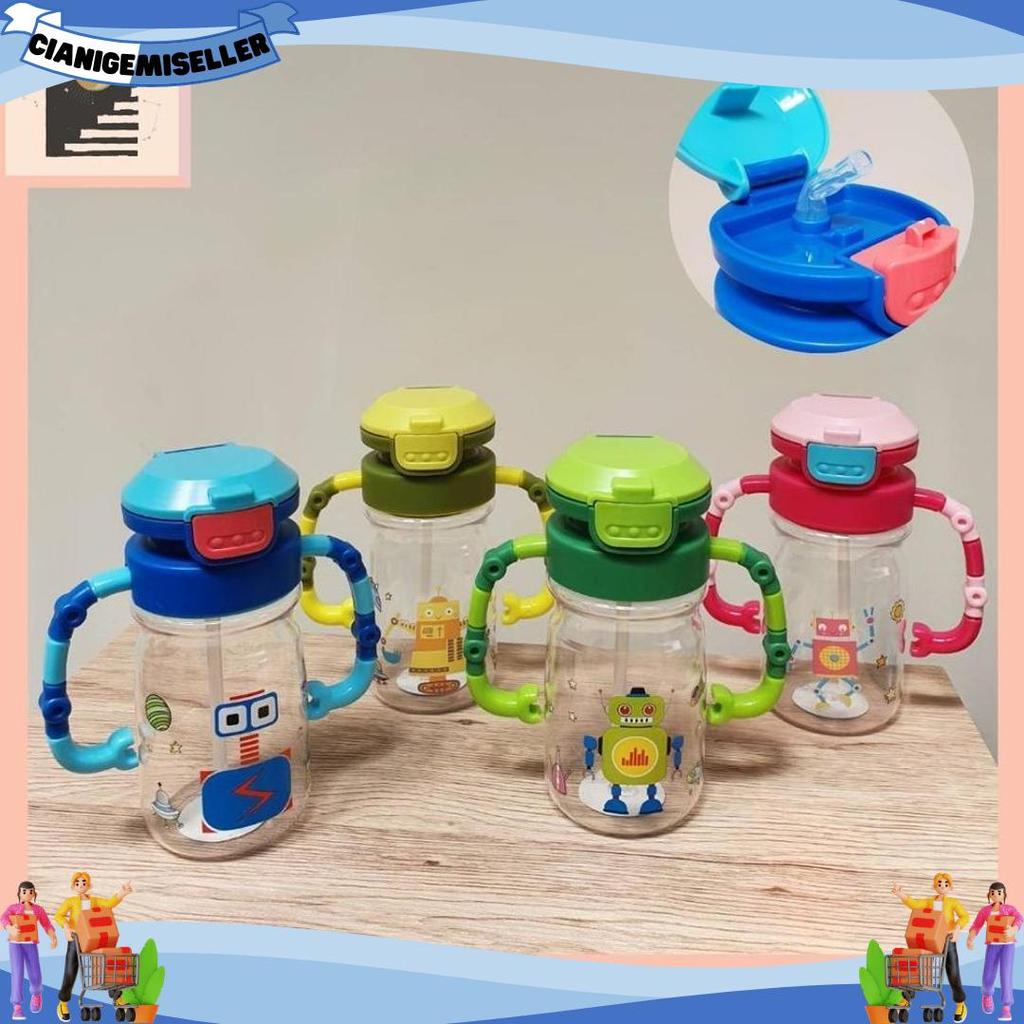 Super Either.Id Botol Minum Anak Dewasa Unik Lucu Transparan Motif Aesthetic Plastik Premium 430Ml -