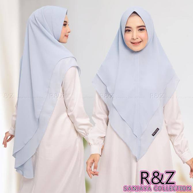 Promo Hijab Khimar 2 Layer Sella Jumbo/Kerudung Instan Ceruty 2Layer Sella/Jilbab 2 Layer Ceruty Ter
