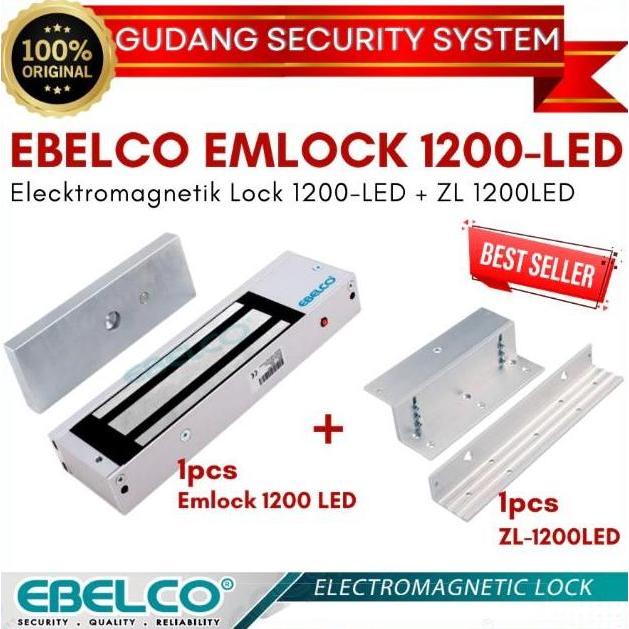 HARGA DISC - Ebelco Emlock 1200 + ZL 1200 Magnetic Lock (EmLock 1200 lbs)