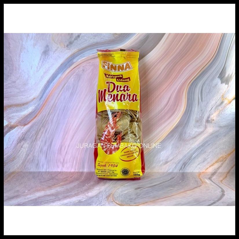 FINNA KERUPUK UDANG DUA MENARA 380GR / KERUPUK UDANG FINNA/ SHRIMP CRACKERS