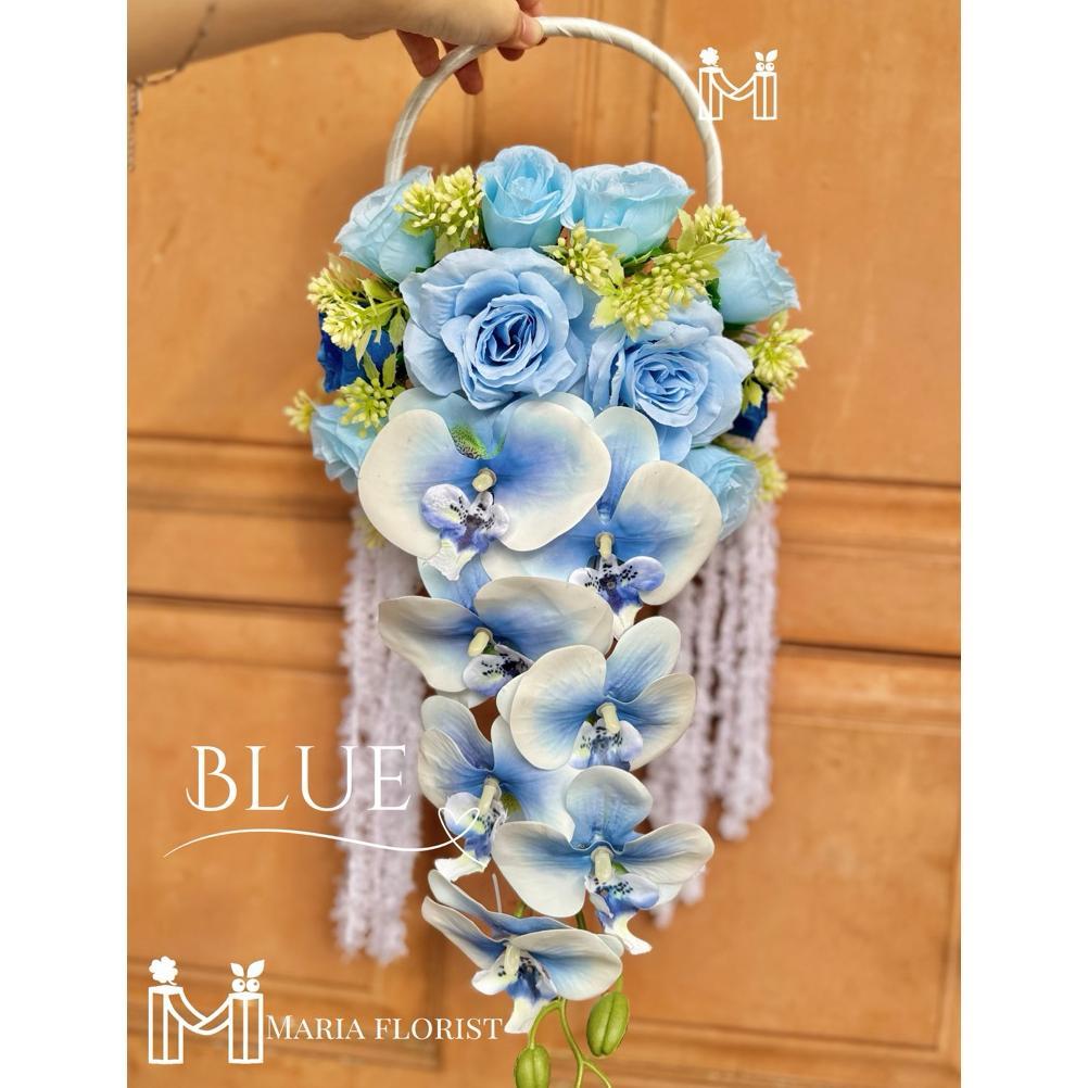 Flower Hoop Wedding Handbouquet Juntai - Buket Bunga Pernikahan Flower Hoop - Buket Pengantin Anggre