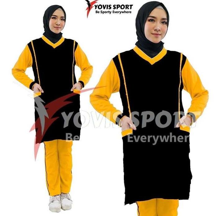 Promo Setelan Tunik Panjang Muslim By Yovis Sport Cod