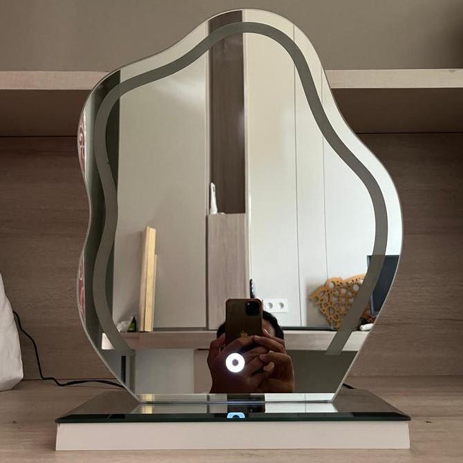 Cermin meja rias/Cermin Awan/cermin Rias LED/cermin sandblast LED