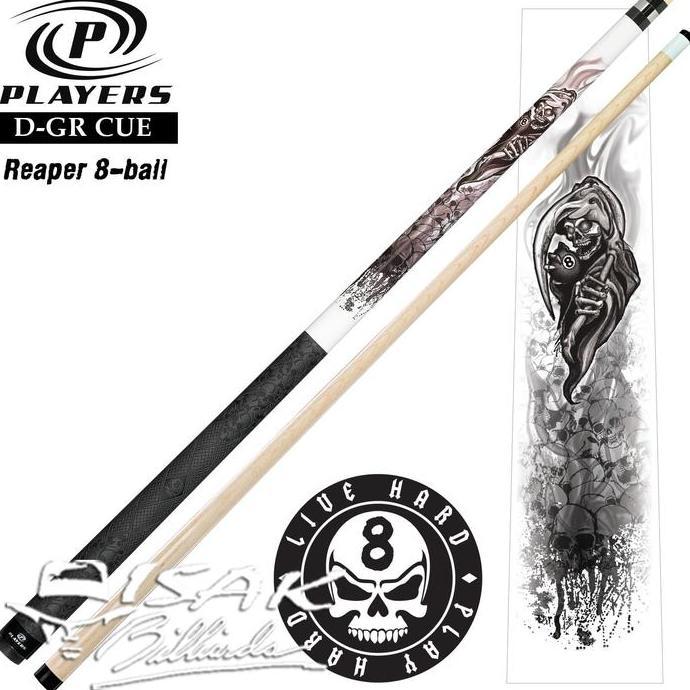 Players D-GR Pool Cue - Grim Reaper 8-ball Billiard Stick Stik Biliar Terlaris