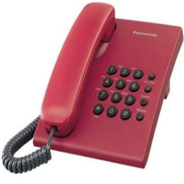 TERBARU Telepon Rumah/Telepon Kabel/Telepon Kantor Panasonic KX-TS500 MERAH HOT SALE