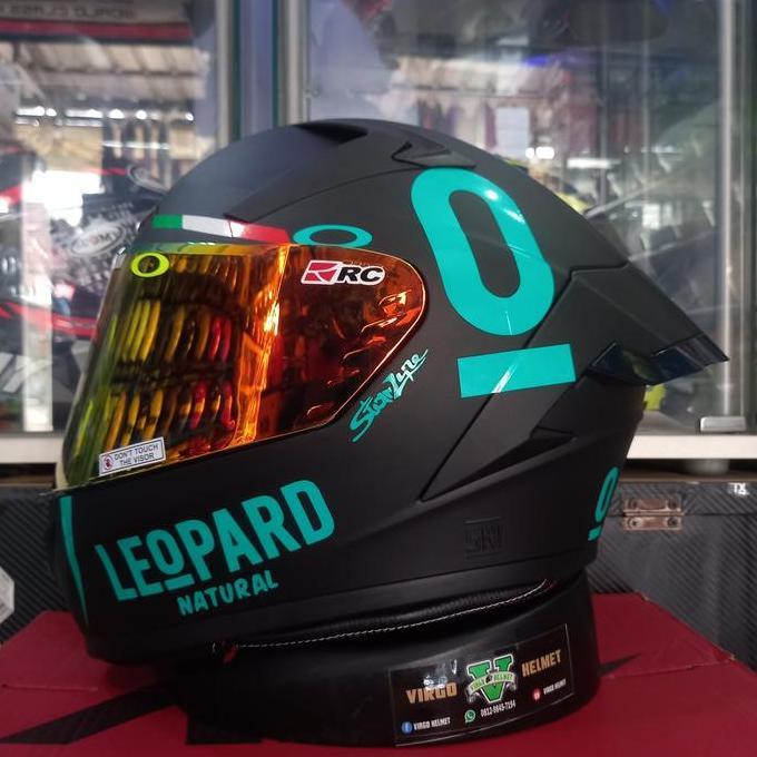 HELM ALV FULL FACE GENESIS SOLID BLACK DOFF LEOPARD Terlaris