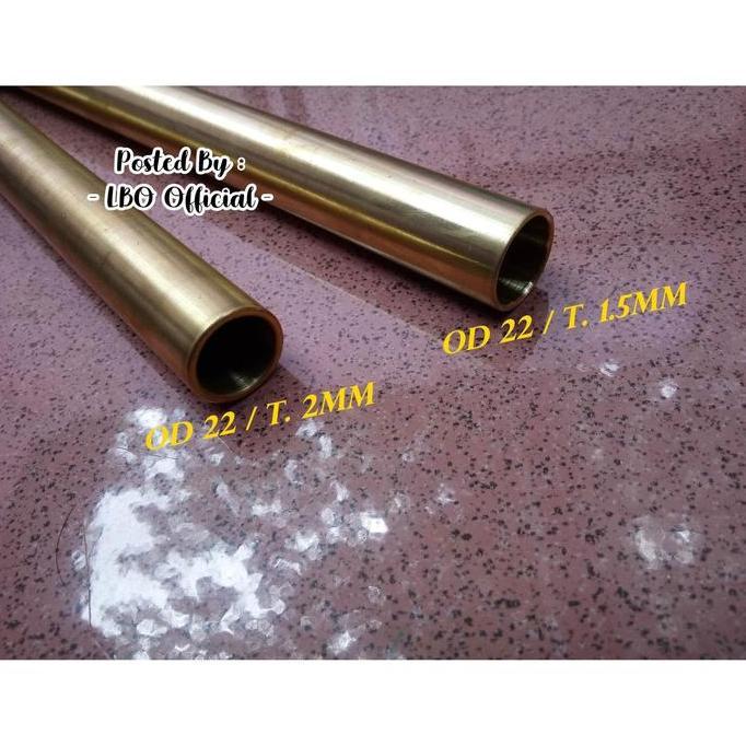 Pipa Kuningan Od 22 Tebal 1.5mm Panjang 50cm Murah