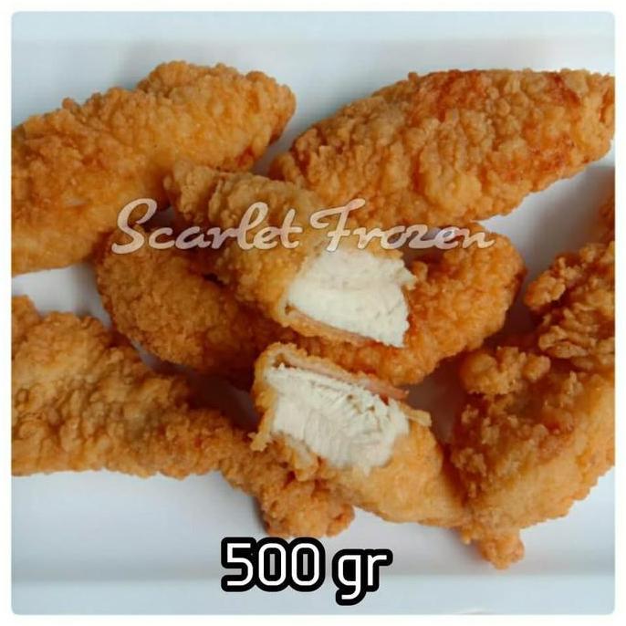 Chicken Strip Premium | Chicken Crispy | Ayam Fillet Krispy 500Gr