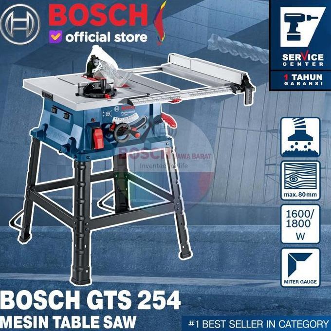 Murah Bosch Table Saw Gts 254 Professional 10" Inch Gergaji Potong Kayu
