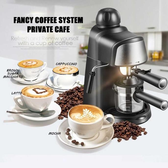 Terlaris Mesin Kopi Espresso Low Watt - Coffee Maker Frothing Susu Membuat Crema Kopi Terbaik