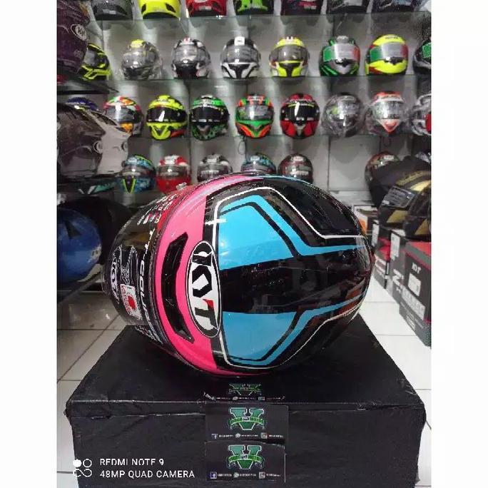 KYT HELM TT-COURSE OVERTECH BLACK/FUXIA TERMURAH Terlaris