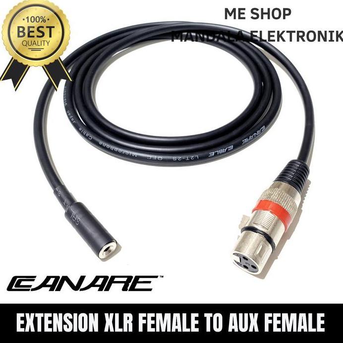 kabel extention converter xlr female to audio aux 3.5mm female