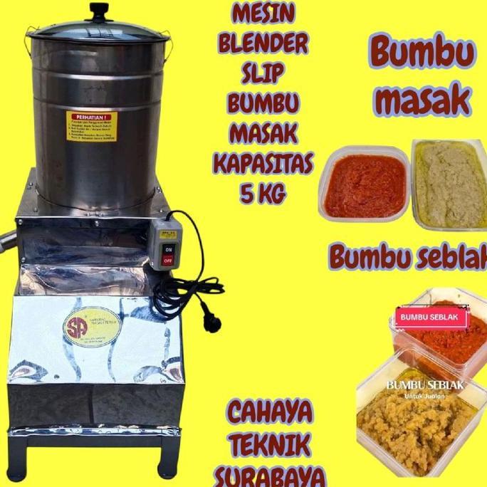 cintamellyshop - mesin blender bumbu 5 kg dinamo stainless giling daun & rempah