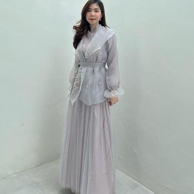 Promo Nadine Set Dress Lebaran Mewah / Gamis Wanita Elegan / Dress Muslim Wanita Premium