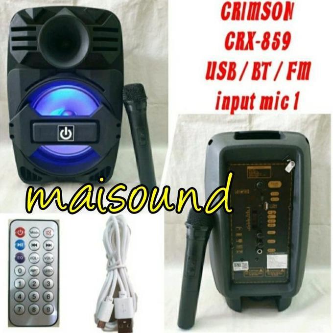SPEAKER PORTABLE CRIMSON CRX 859 8 INCH CRIMSON CRX859 MIC WIRELESS