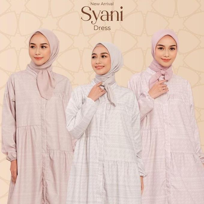 Promo Syani Dress By Mylady Hijab Dress Cantik Lembut Motif Muslim Rose Mewah Toyobo Gamis Wanita