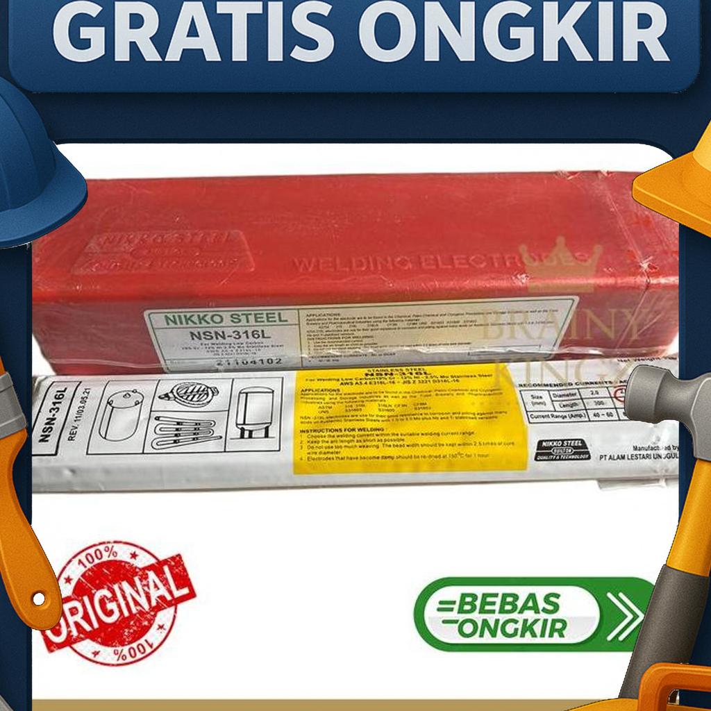 Kawat Las Stainless Nikko Steel Nsn316L E316L 2,6Mm Nsn 316L 2.6 Mm