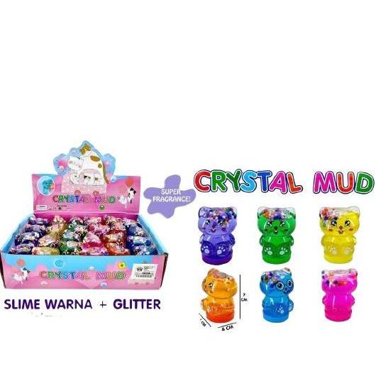 Mainan Anak SLIME Warna + Glitter | Mainan Slime Anak Susu | Slime Botol | Crystal Mud