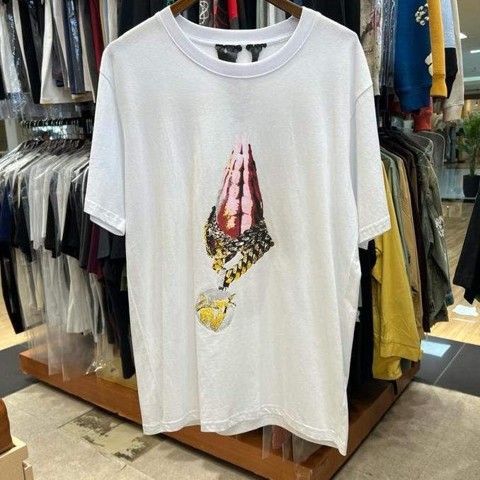 KAOS PRIA VLONE POP SMOKE PRINTED LOGO PM V-T18