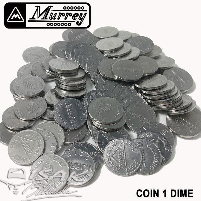 Coin 1-Dime Murrey - 17.9 Mm - (1 Pak = 50 Buah) - Billiard Biliar