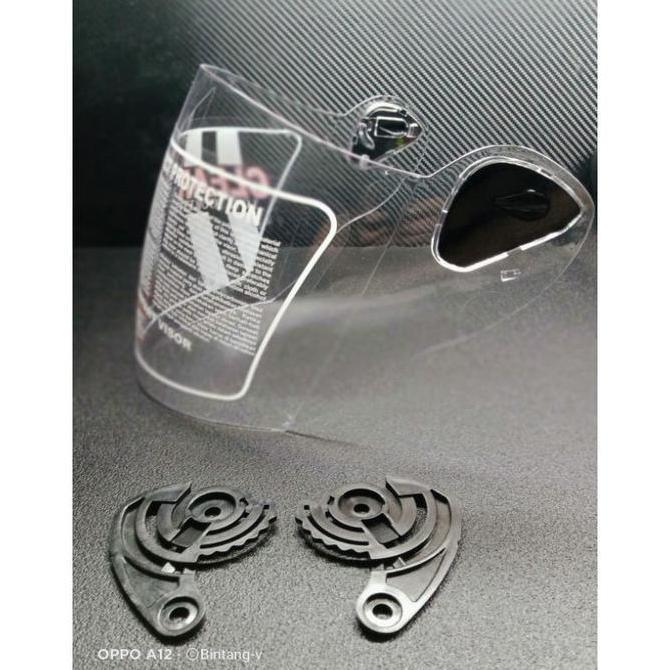 New- Kaca visor helm nhk r6 original merk clear warna putih