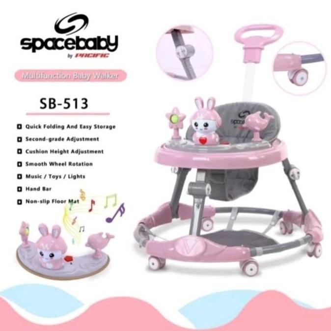 Baby Walker Space baby 513 (mainan kelinci) Roda