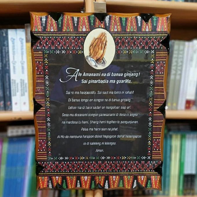 Hiasan Dinding Doa Bapa Kami Bahasa Batak Toba Dan Bahasa Indonesia Kristen Katolik