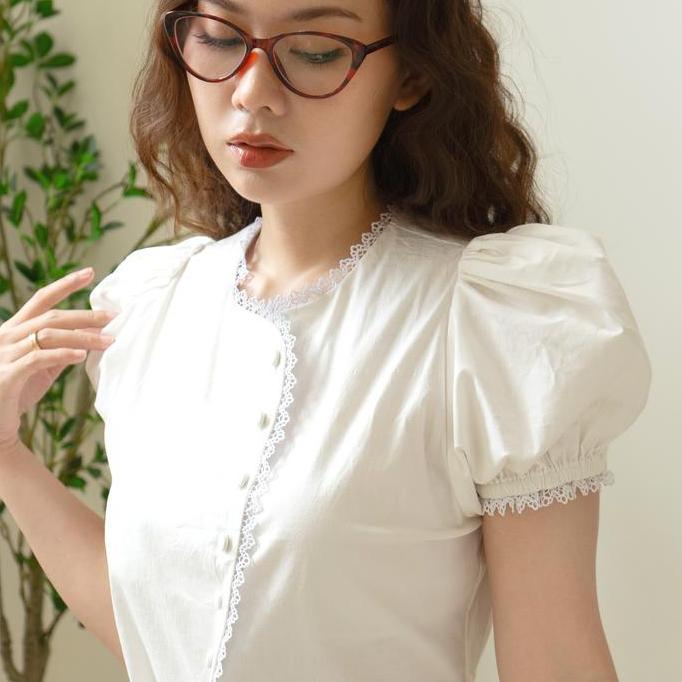 Rice Blouse - OWNION Lebaran Collection | Atasan Katun Wanita | Blouse Renda Wanita