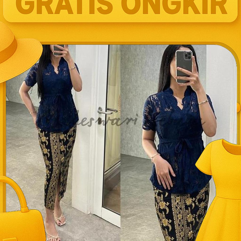 Kebaya Bali Set Talipita Navy