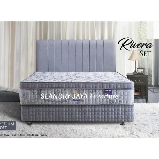 Terbaru Spring Bed Unilandsingle Plushtop Ful Set Seandry Jaya Furniture Depok
