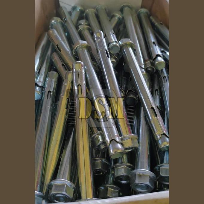 Dynabolt Galvanis / Dinabolt Putih / Sleeve Anchor Bolt Flange Nut Galvanized