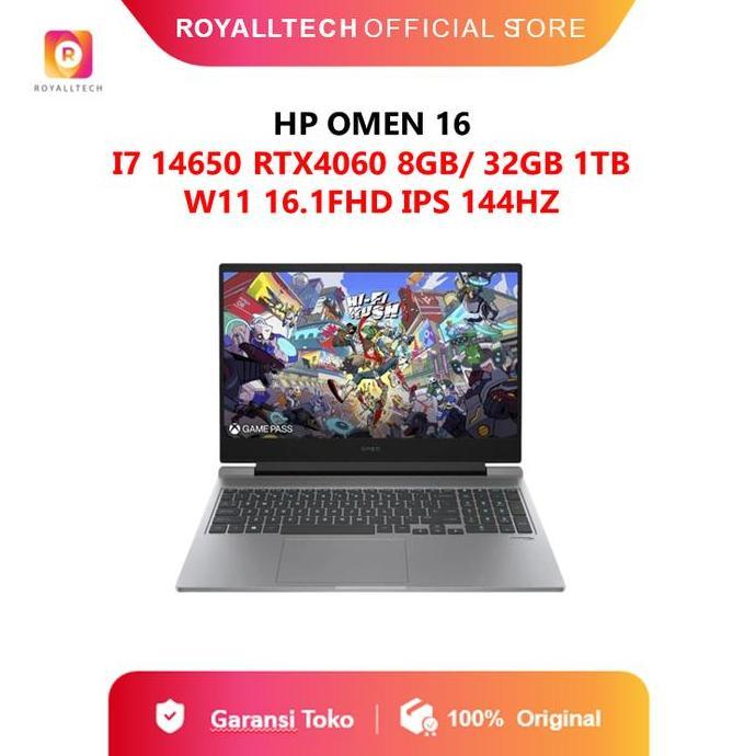 Terlaris Laptop Hp Omen 16 I7-14650Hx Rtx4060 32Gb 1Tb Ssd 16.1Fhd 144Hz Laptop Gaming Kencang Terba
