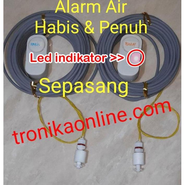 Alarm Air HABIS PENUH Tandon Toren Bak Air Water Level Sensor SEPASANG