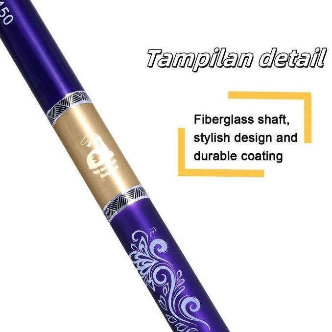 2.7M-6.3M Kualitas Tinggi Super Ringan Serat Kaca Keras Tangan Pancing Portabel Teleskopik Pancing J