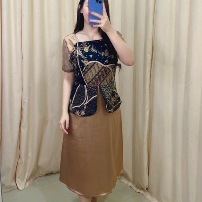 DRESS BATIK INTAN / DRESS BATIK COUPLE PRIA /BATIK NATAL /BATIK KEKINIAN Pesta Kondangan Midi