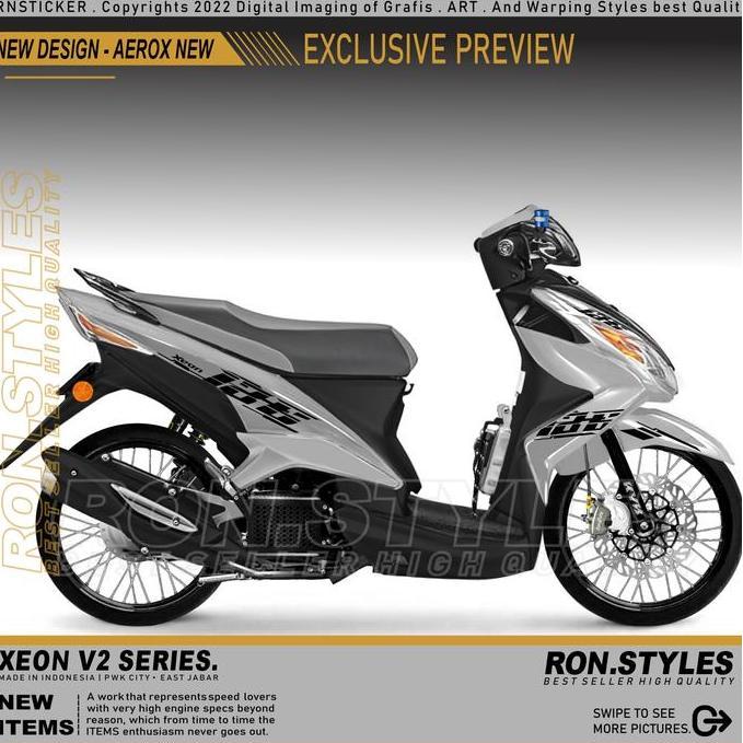 V2 CUTTING STICKER STRIPING VARIASI XEON RC XEON KARBU STIKER XEON KARBU LIS BODY XEON STRIPING XEON