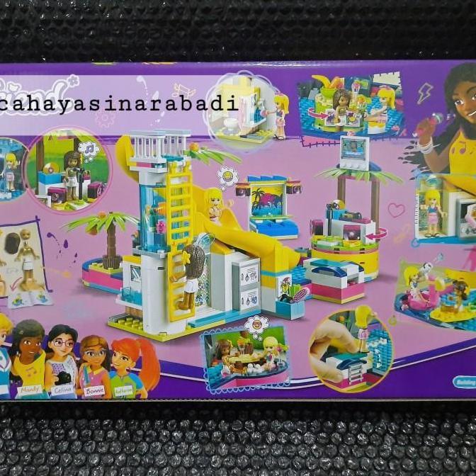 Brick Bela Lari 11380 Andrea's Pool Party 472pcs Mainan Building Block Terlaris